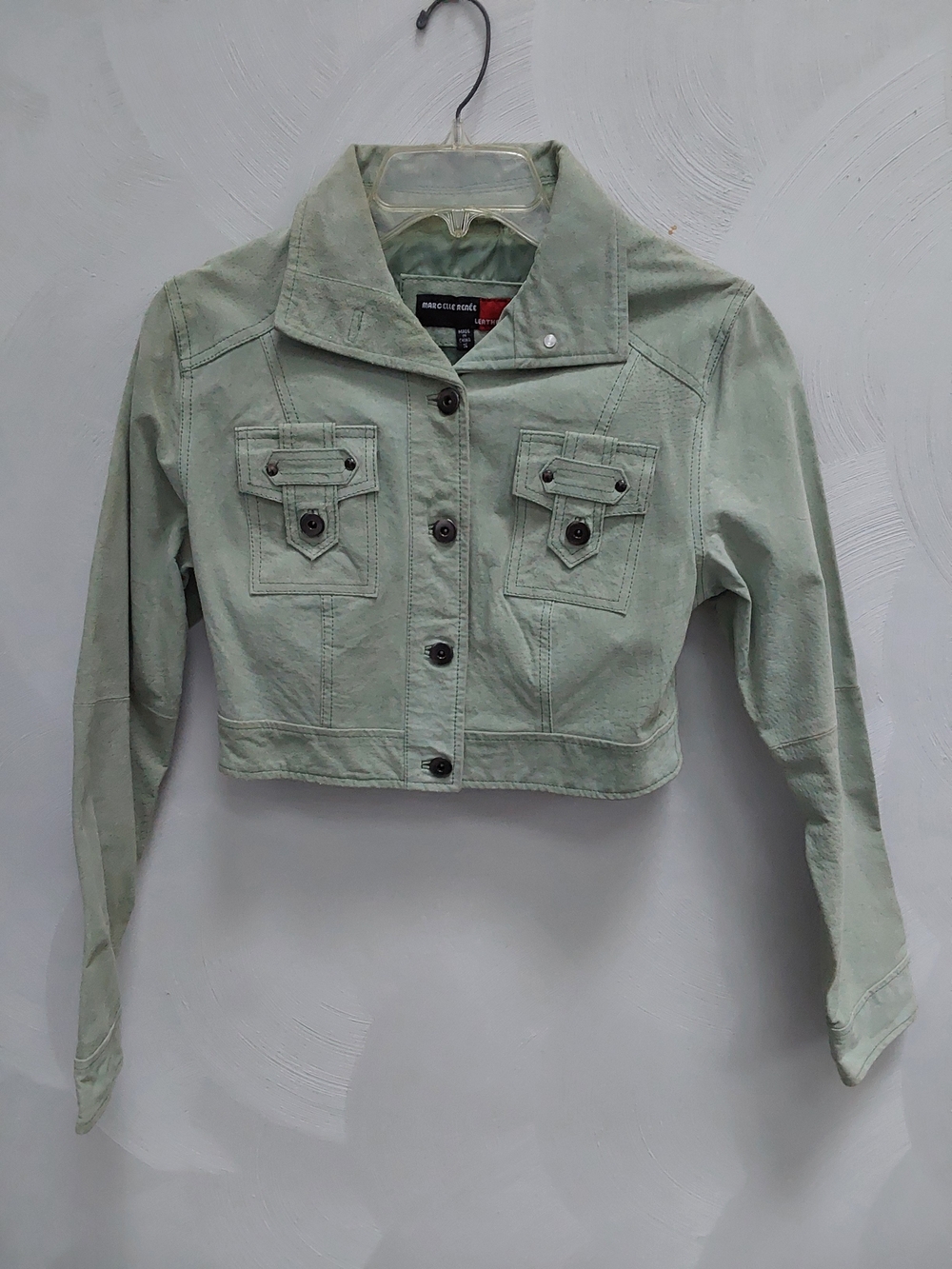 Vintage Marcelle Renee Leather Cropped  Jacket S